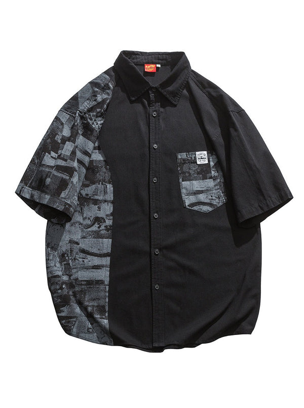 Boyish Asymmetrical Design Loose Shirt