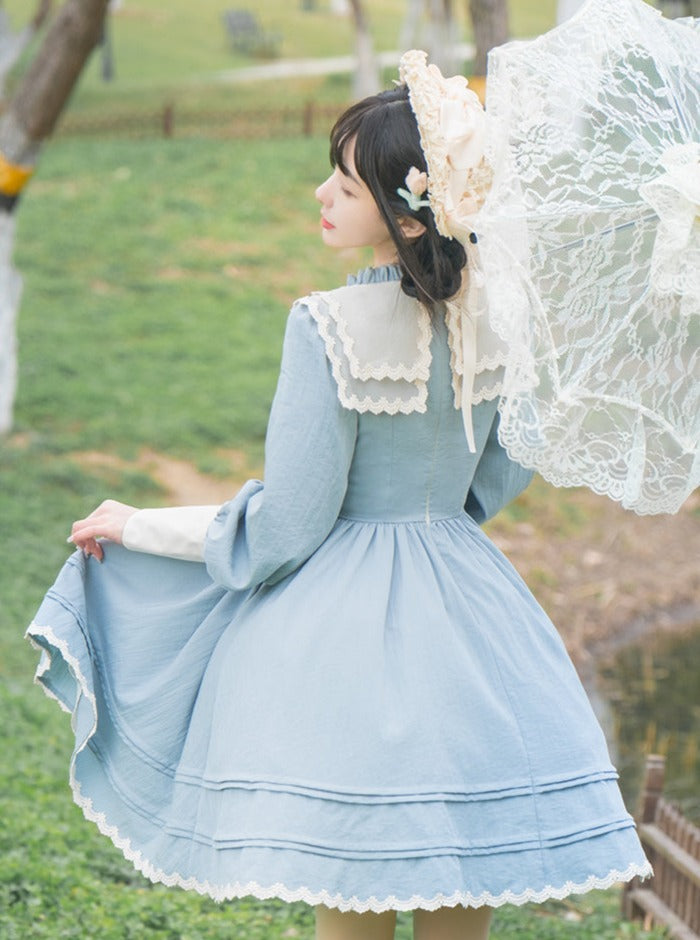 エレガントオーバースカートツーピースドレス – Belchic