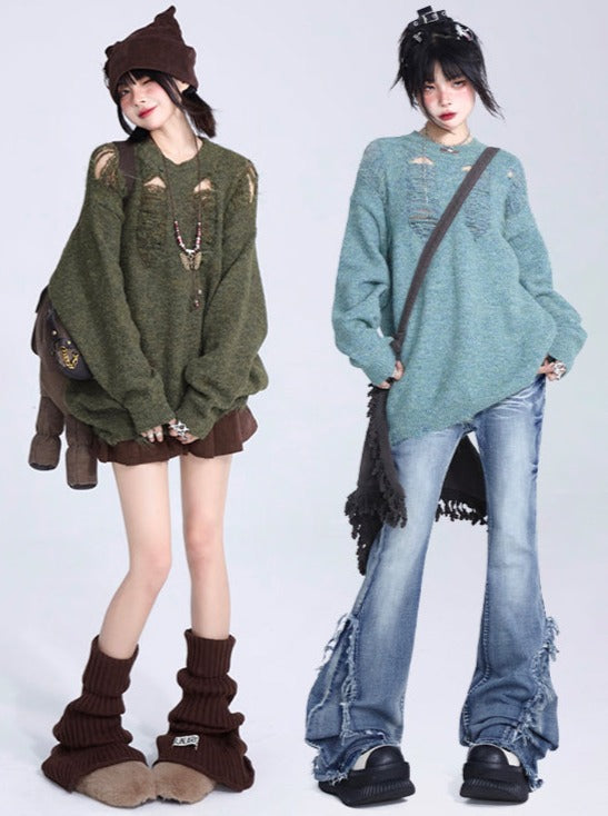 Round Neck Wholesale Loose Knit