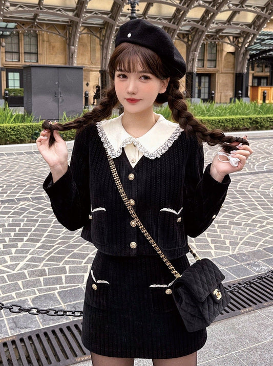 ブラックフリルスイートスモールセットアップ