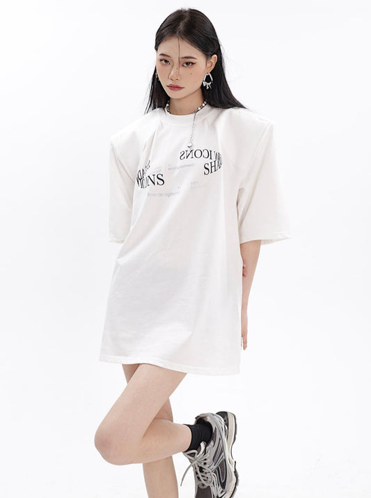 Tarprint Shoulder Pat Loose T-shirt