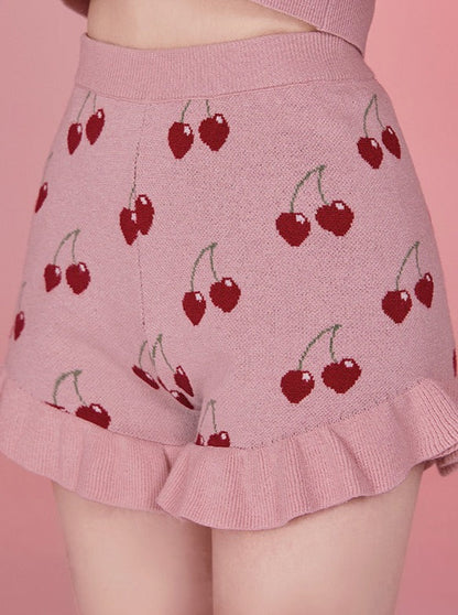 Cherry Girly Pink Seater Shorts