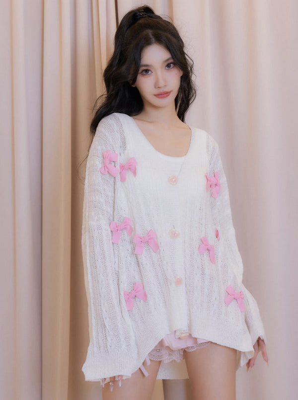 Ice silk ribbon over tops