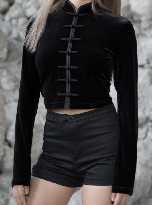 cheongsam design crop top