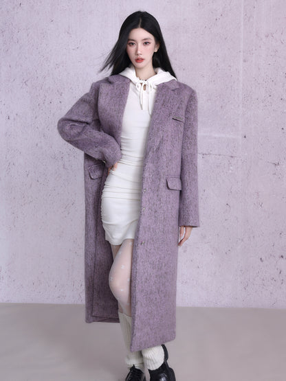 Manteau surdimensionné classique violet