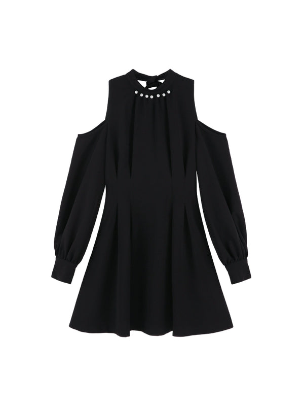 Off-the-shoulder Pearl Bijoux French Dress