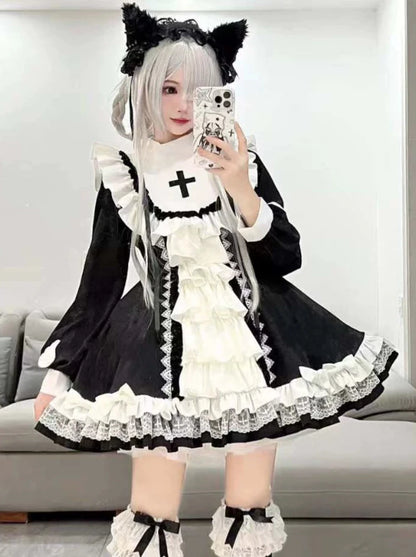 Lolita Subculture Sister Cross Halloween Dress Set