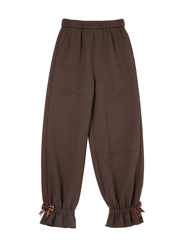 Wardrobe Waffle Pants Ruffle Sweatpants