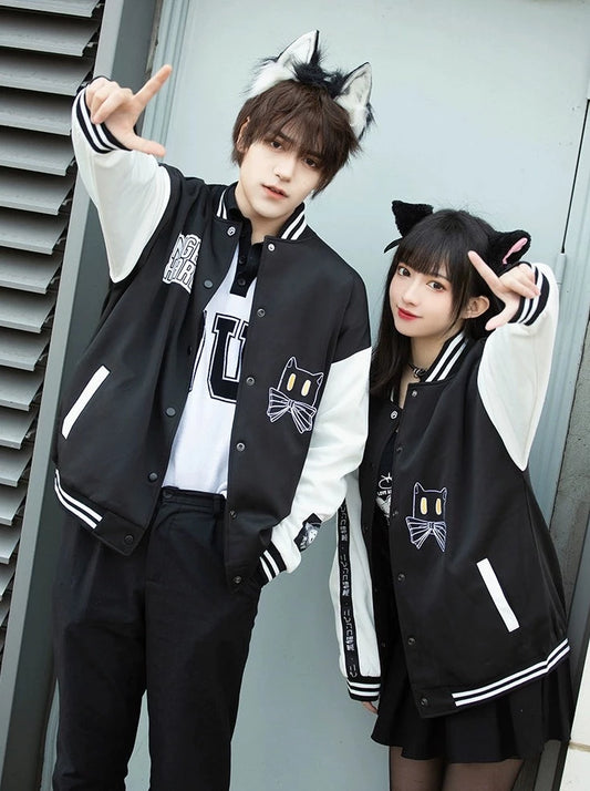 American Retro Cat Bicolor Jacket