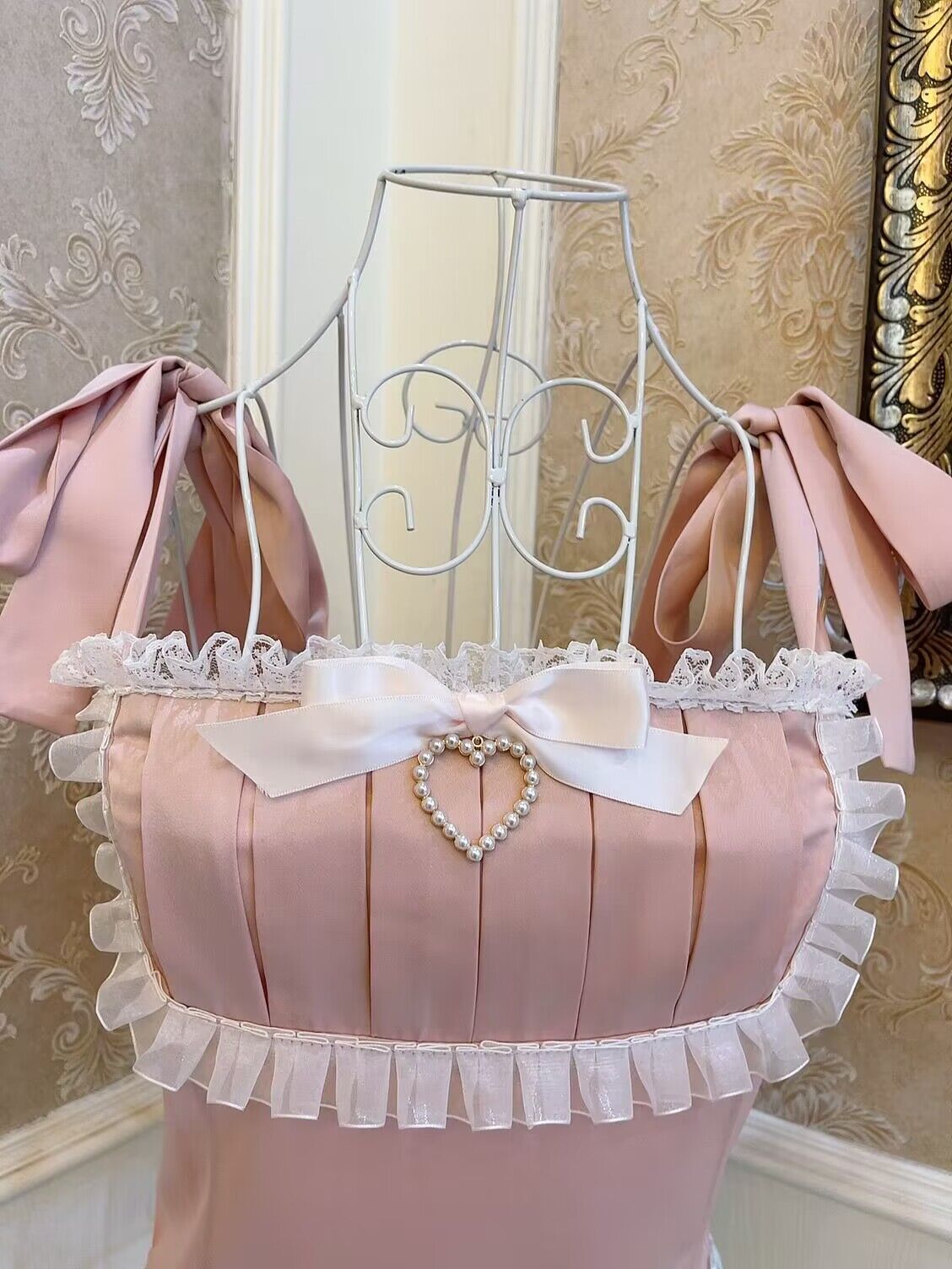 Camisole fille coeur princesse ruban