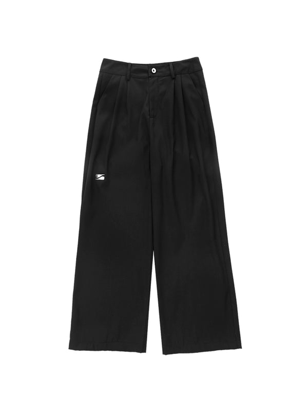 Black Straight Wide Leg Pants