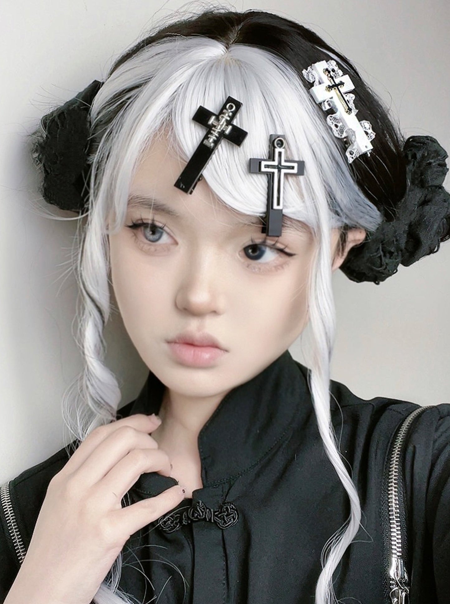 dark cross acrylic hairpin