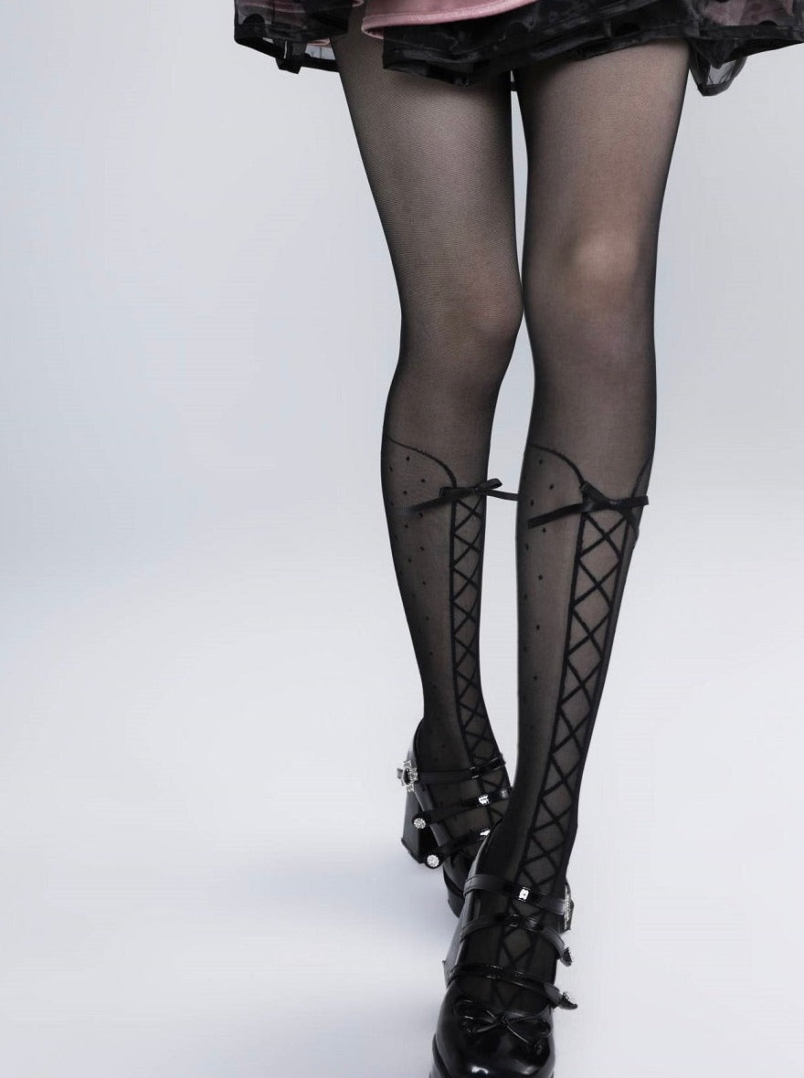 Sheer Race Apribon Tights