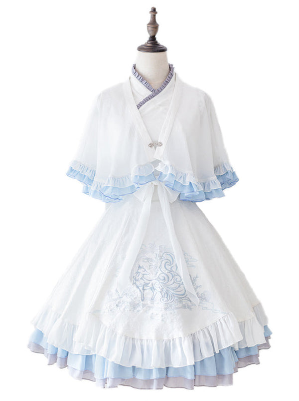 China Intail Fox Elegant Rolly Ta Dress Set