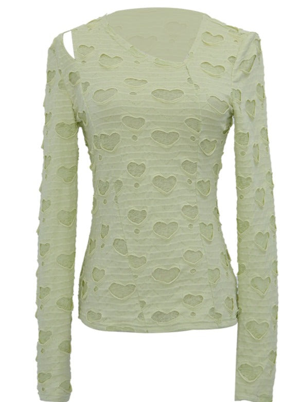 ハートシックスリムトップス