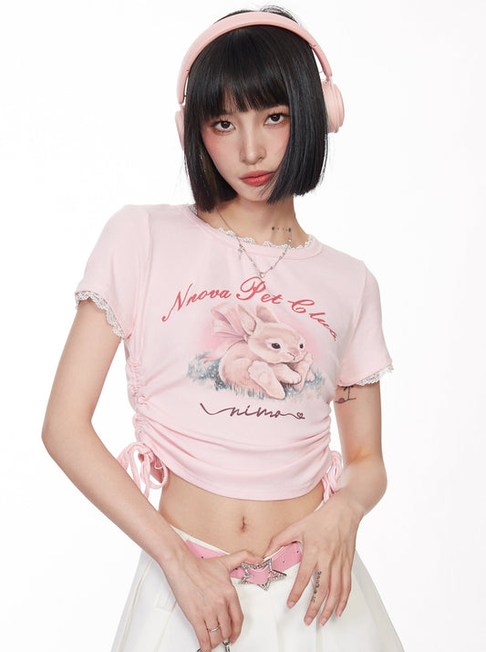 ラビットサイドシャーリングトップス