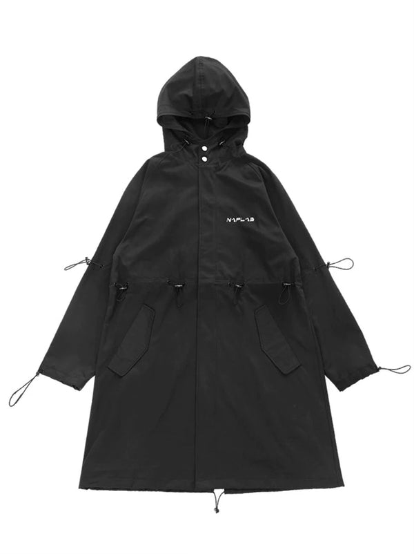 Cool Casual Loose Drawstring High Neck Hoodie Jacket