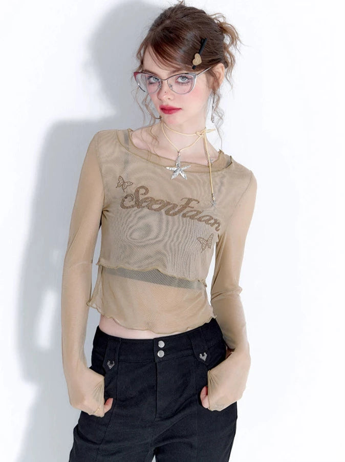 American Retro Sheer Short Tops