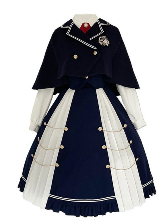 college princess cape dress