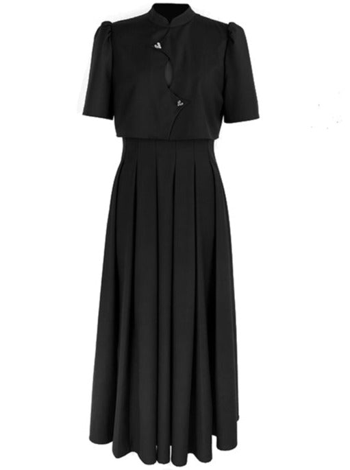 Retro Cool Faux Two Piece Dress