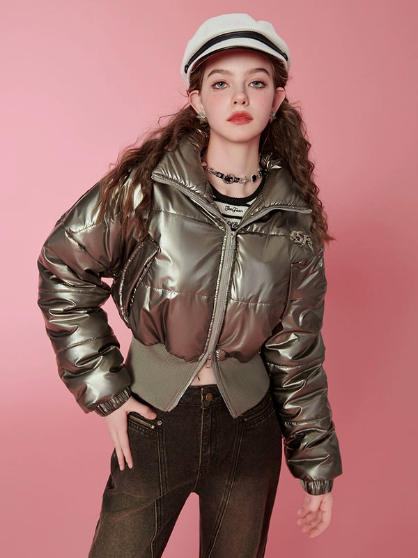 スタンドカラーショートジャケット