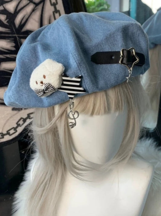 White Bear Hat Subculture Beret