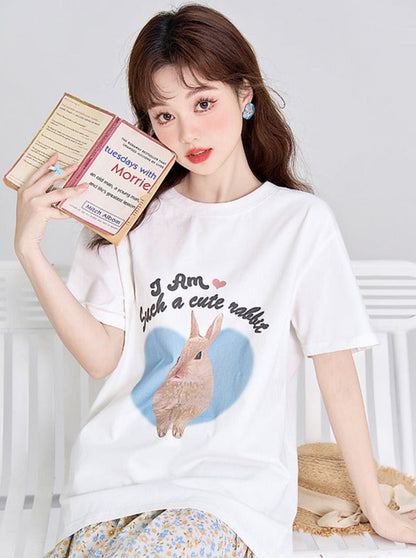 Rabbit Over T -shirt