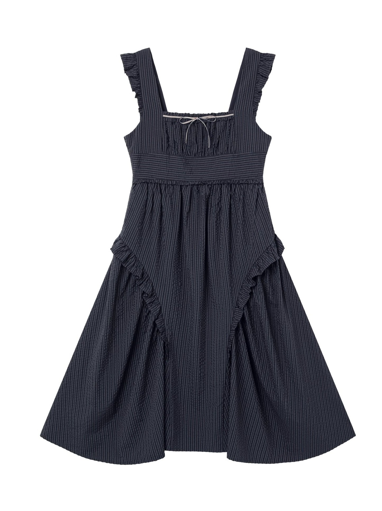 Ribbon Technical Suspender Dress