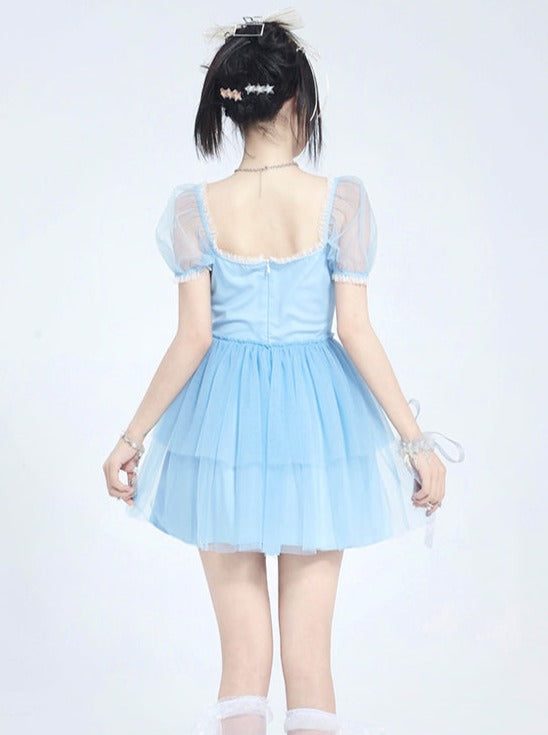 blue princess dress