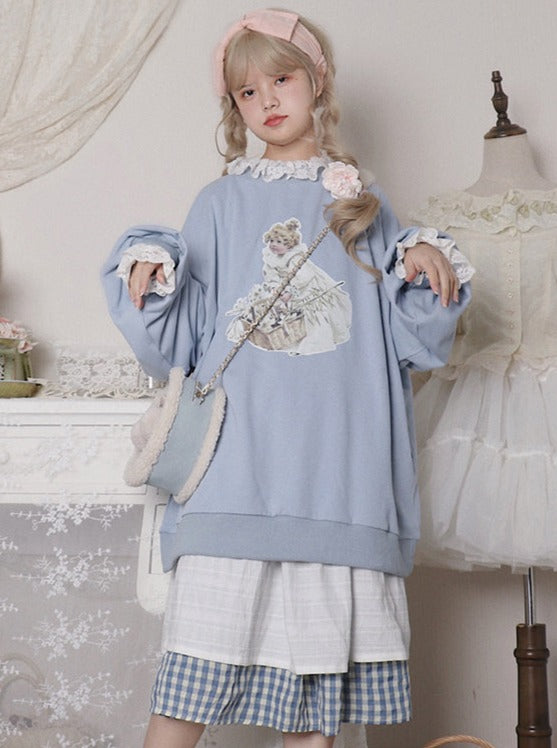 Couple print pullover