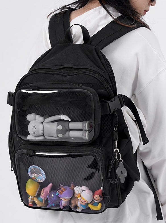 Backpack pain bag with clear bag