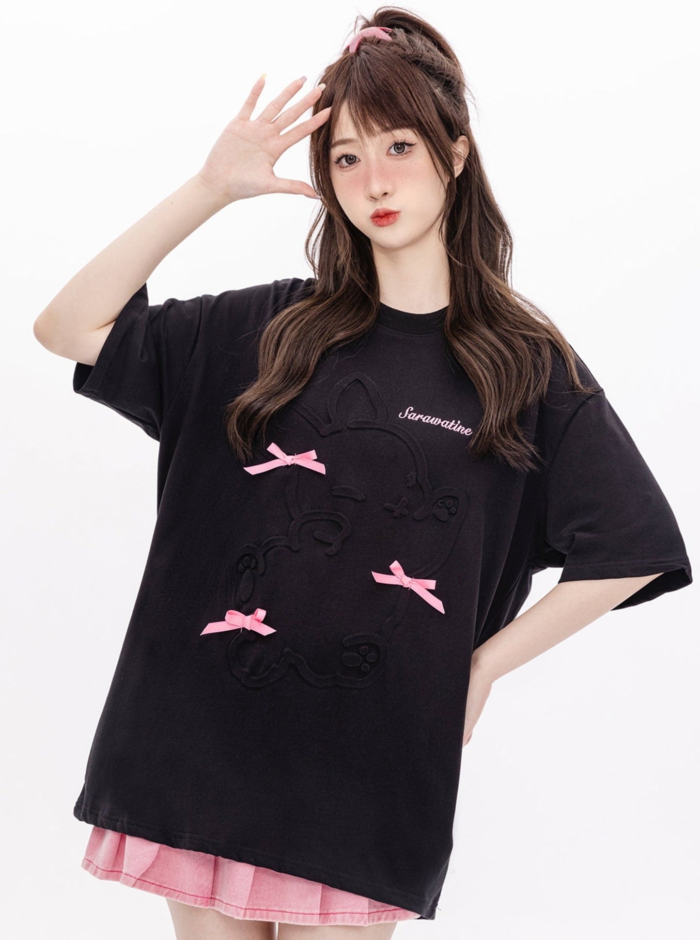 ラビットリボンオーバーTシャツ