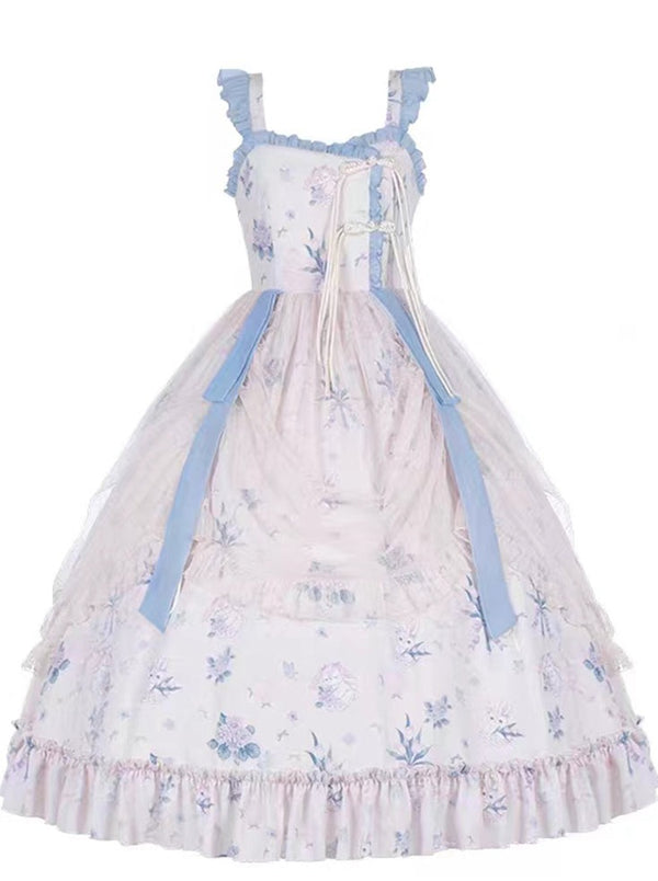 サマーフラワーサスペンダーワンピース