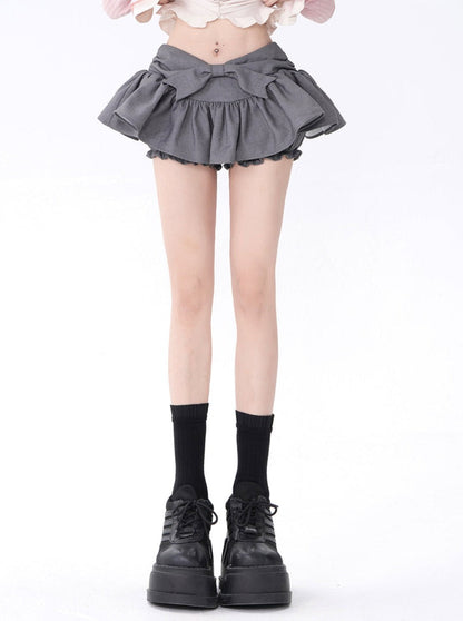 Ribbon mini skirt