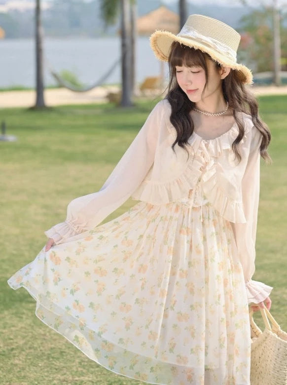 Ruffle Top + Summer Flower Dress