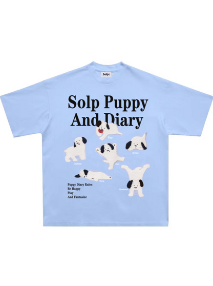 Dog Design Blue T -shirt