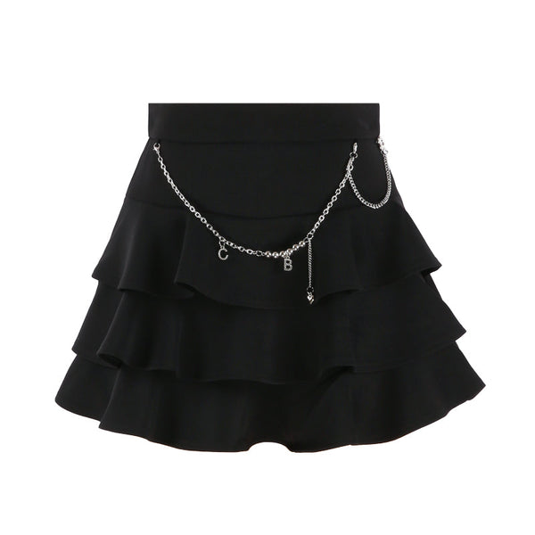 Motif chain strap tea asskirt tasting pants