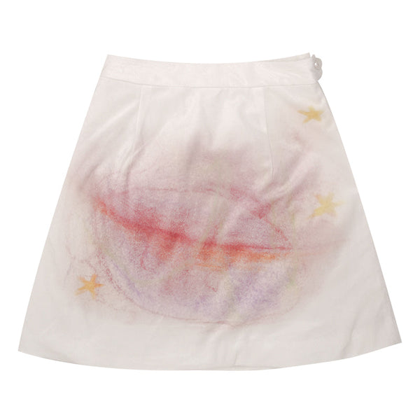 Banprint velvet short skirt A line skirt