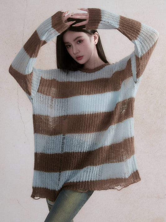 ボーダーレトロニット