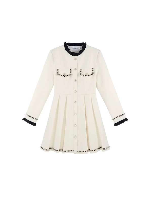 French Chic Sweet Pleated Dress