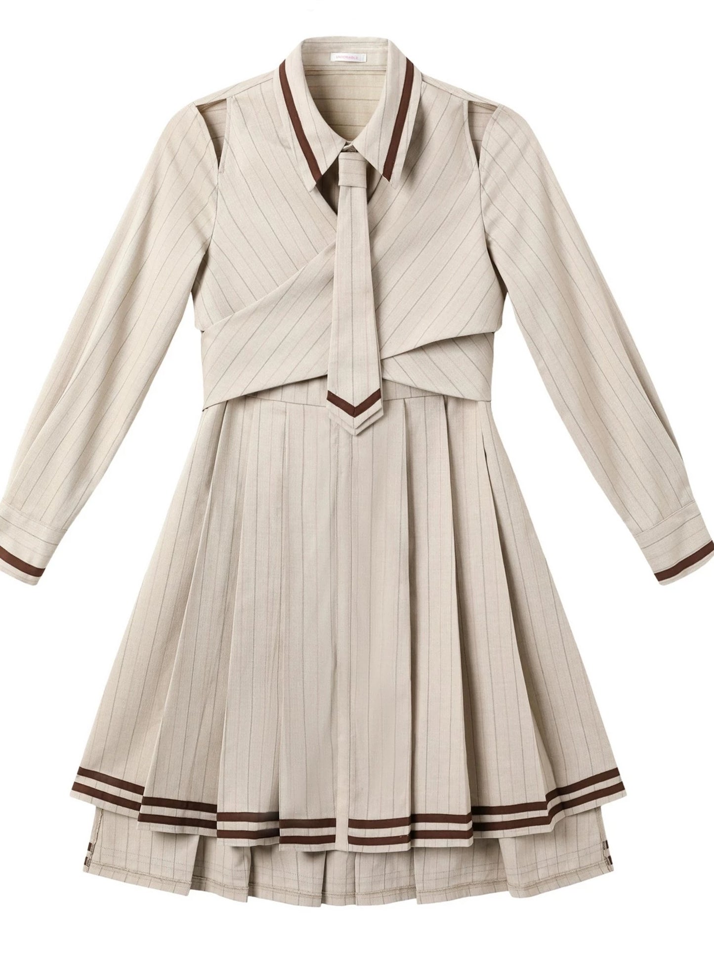 French Tie College Retro Dress