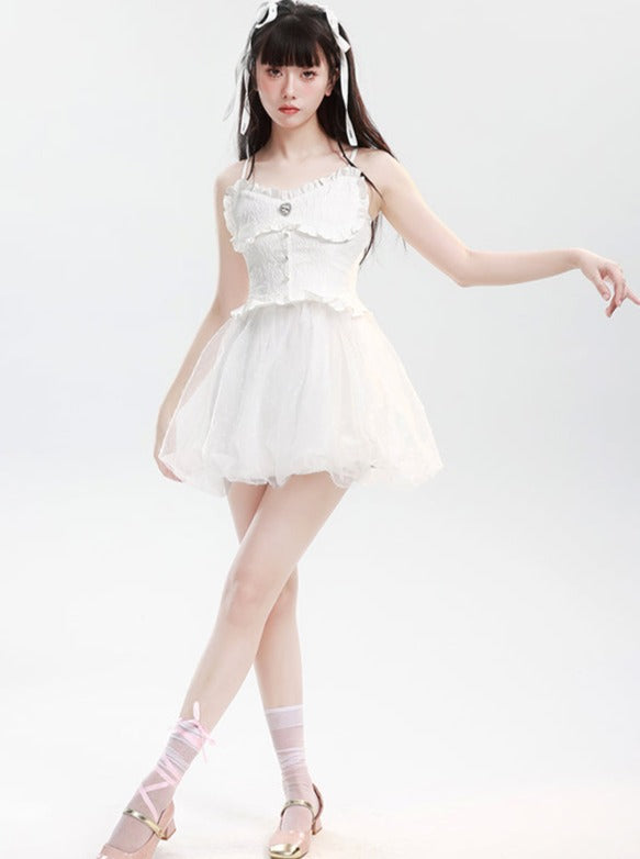 Ballet White Gurry Singing Dress