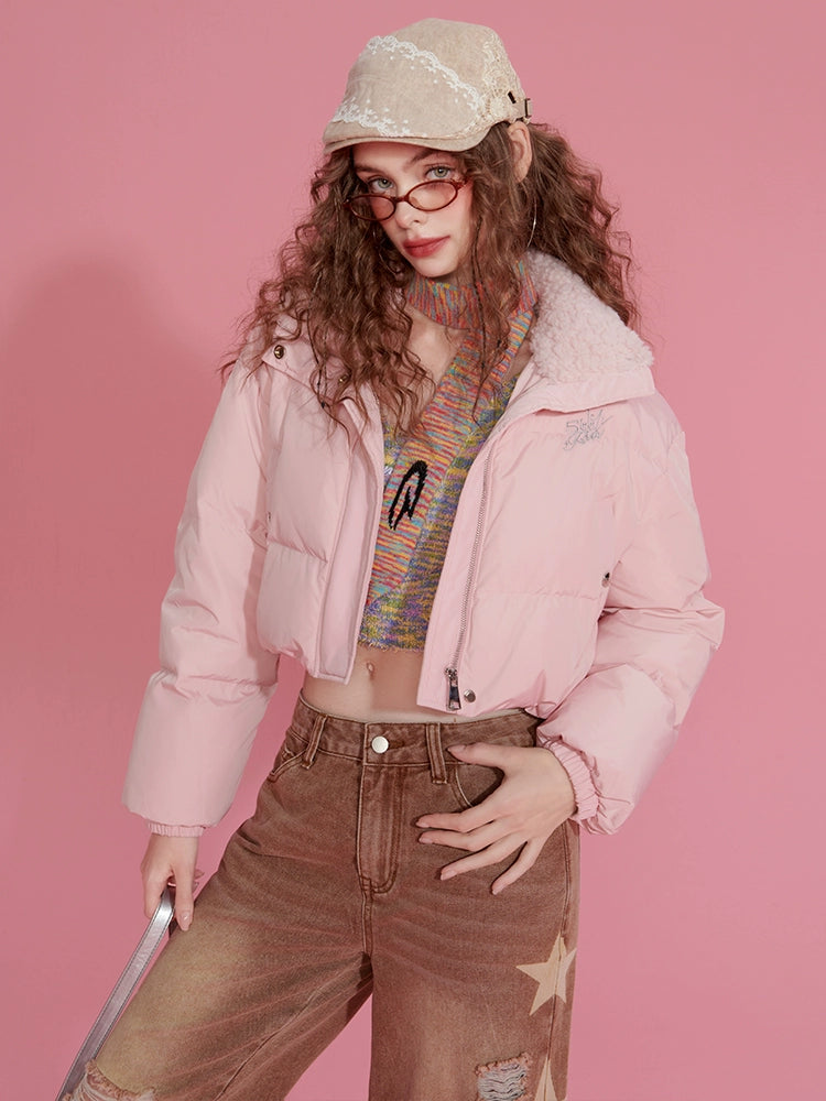 ワンポイントロゴモードY2Kショートダウンジャケット – Belchic ワンポイントロゴモードY2Kショートダウンジャケット – Belchic