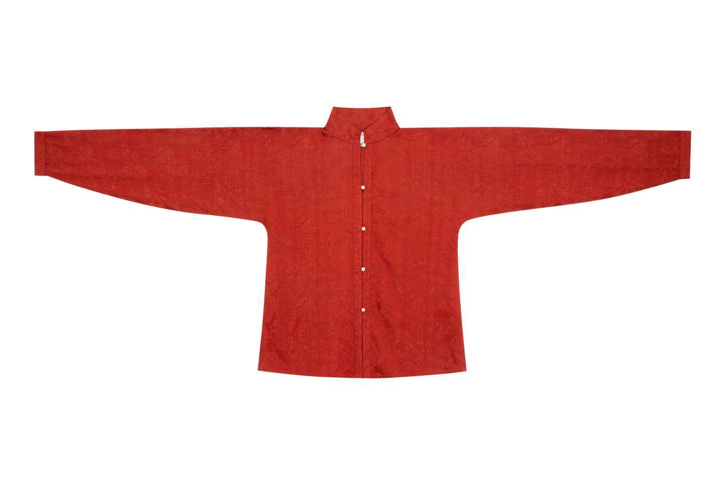 Rayon Jacquard Bow Pocket Sleeve Short Shirt