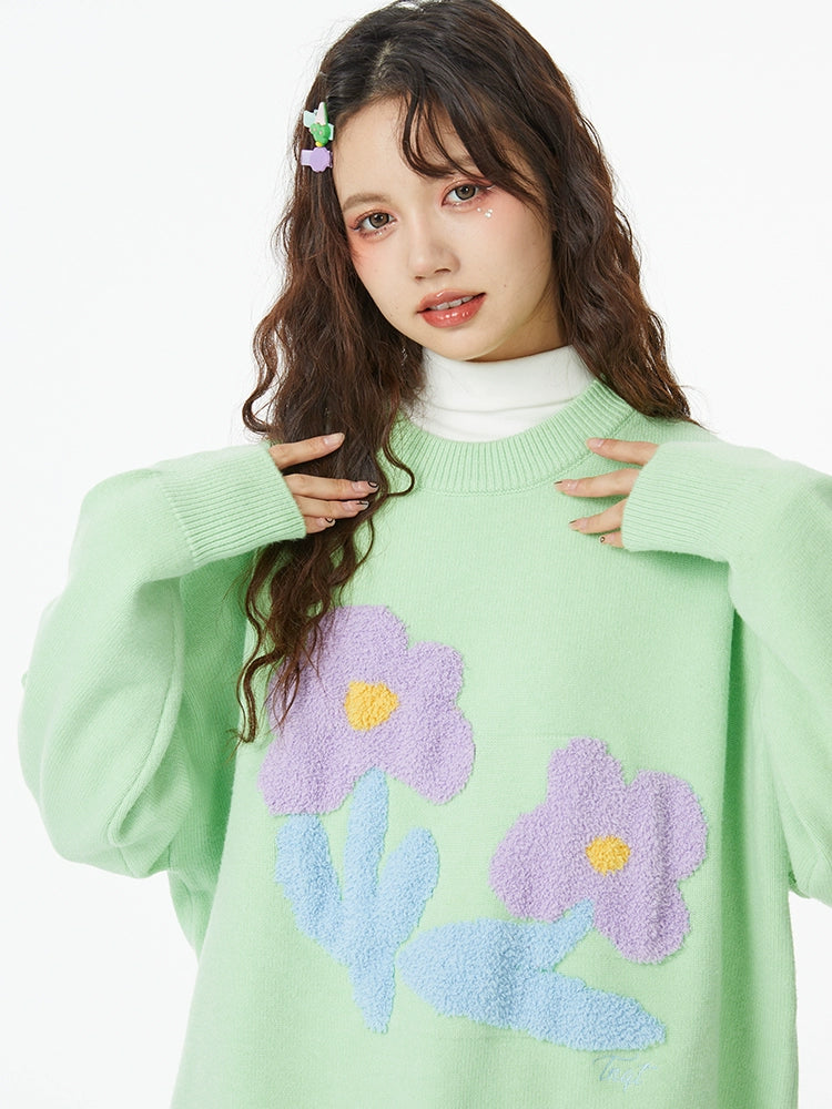 Flower Design Over Sweater Tops