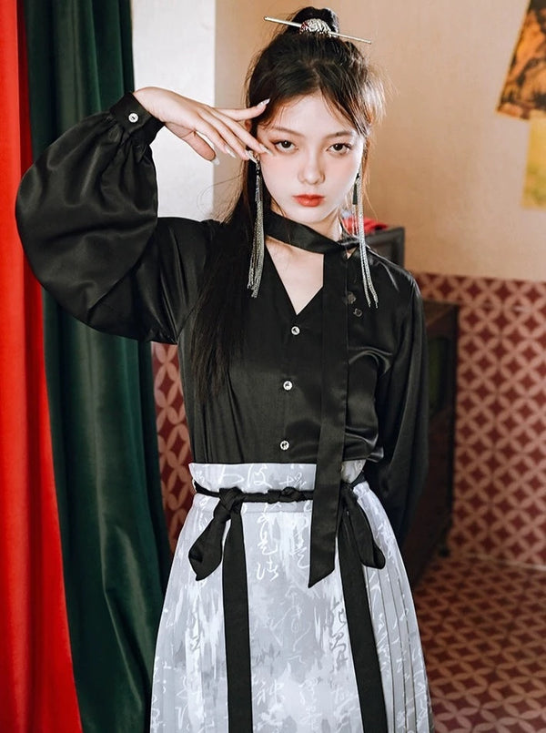 China Lantern Sleeve Blouse