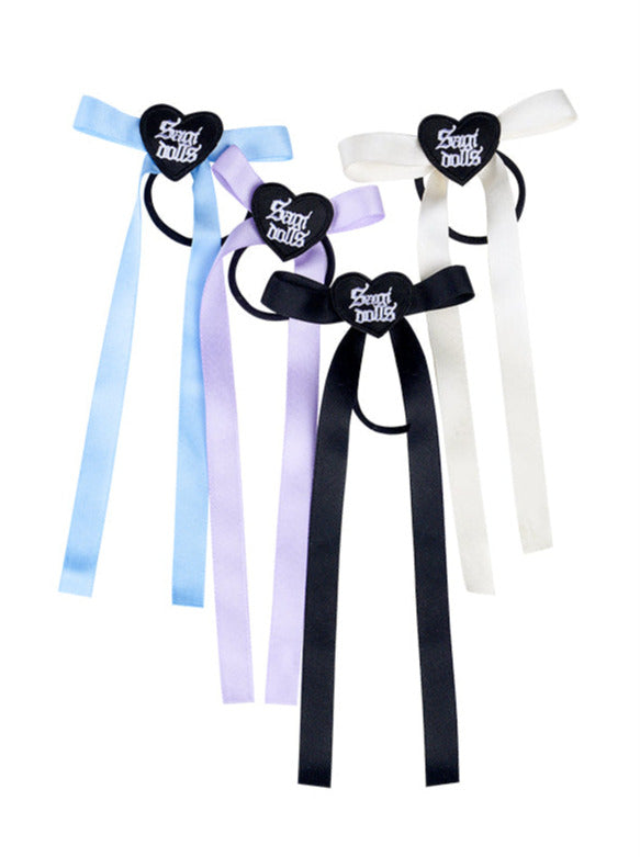 Original heart logo arrangement ribbon hair band