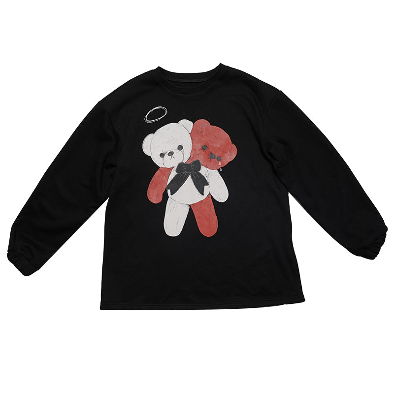 Bear Print Plus Vel Bet long sweater