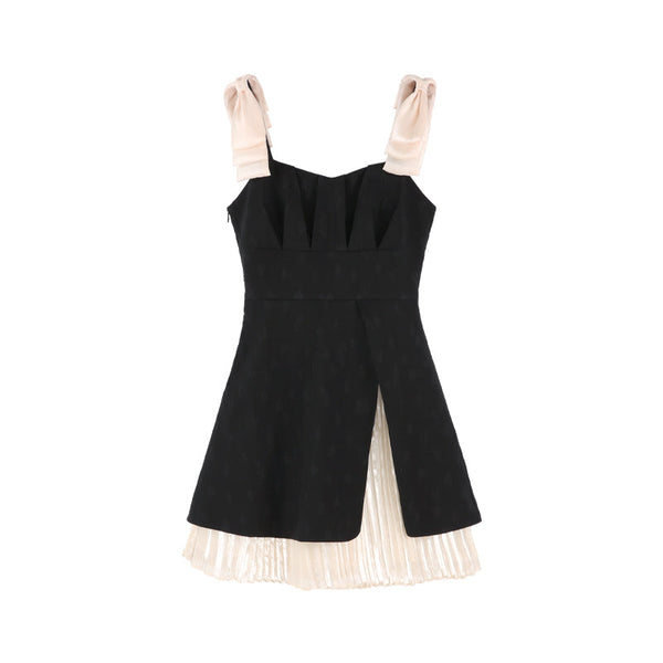 ジャカードレイヤードノースリーブワンピース