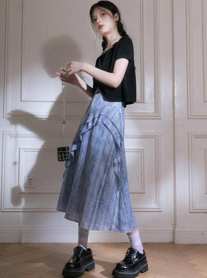 Blue Ink Flyl Dark Skirt